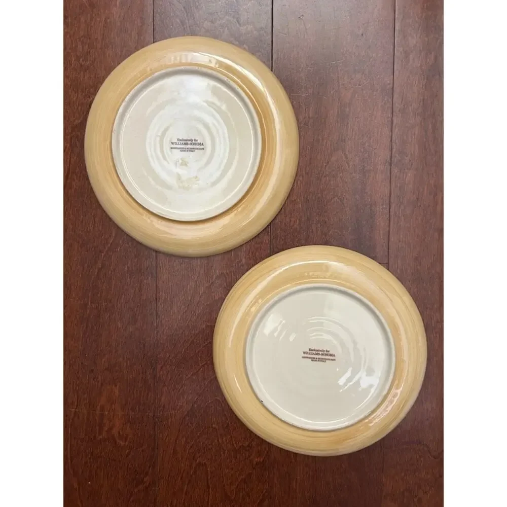 William Sonoma Harvest Fruit Ceramic Salad Plates, Cozy Home Vibes, Set of Two
